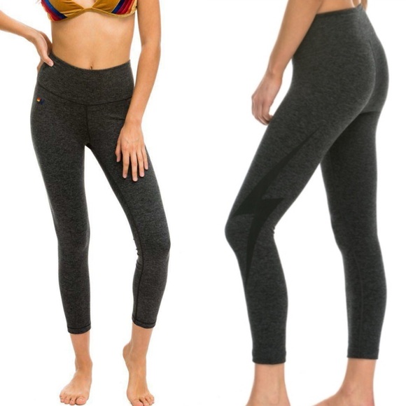 Aviator Nation Pants - Aviator Nation Bolt Crop Leggings